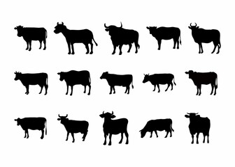 silhouette or illustration of a cow or buffalo