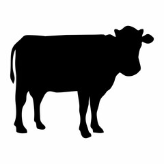 silhouette or illustration of a cow or buffalo
