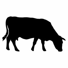 silhouette or illustration of a cow or buffalo