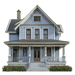 american house front view