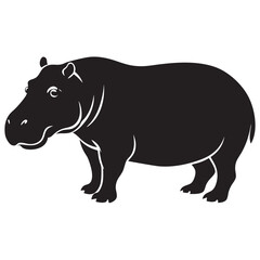 illustration of a hippopotamus