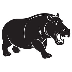 illustration of a hippopotamus