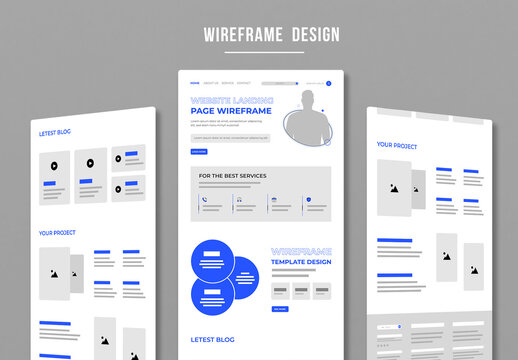 UI Website Wireframe Layout Kit