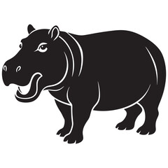 illustration of a hippopotamus