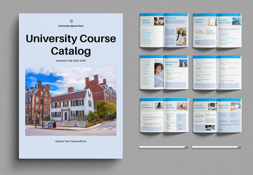 University Courses Catalog Template