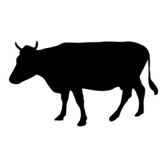 silhouette or illustration of a cow or buffalo