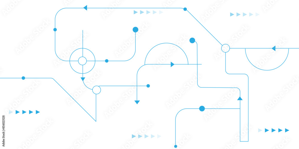 Poster Circuit board technology background with hi-tech digital data connection system, Hi-tech communication design.