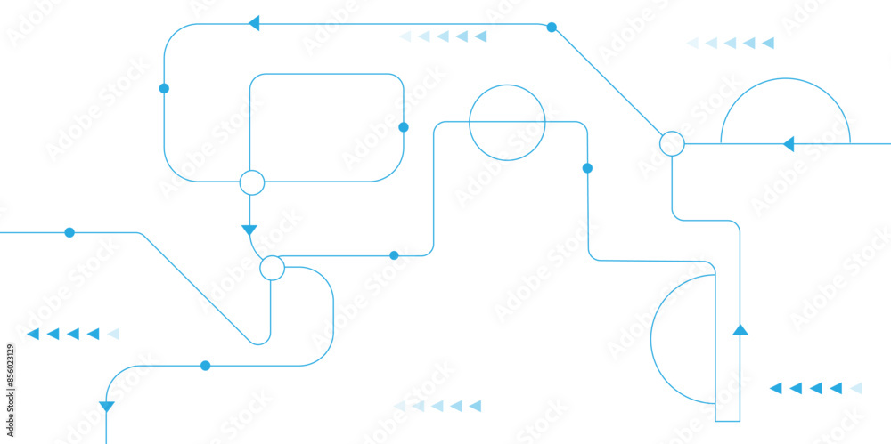 Poster Vector white Abstract technology background, Hi-tech digital connect, Circuit board pattern for technology background. Circuit board with various technology elements. 