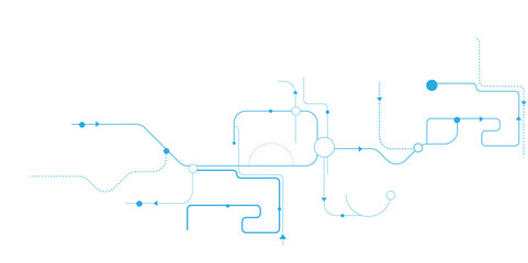 Vector white Abstract technology background, Hi-tech digital connect, Circuit board pattern for technology background. Circuit board with various technology elements. 