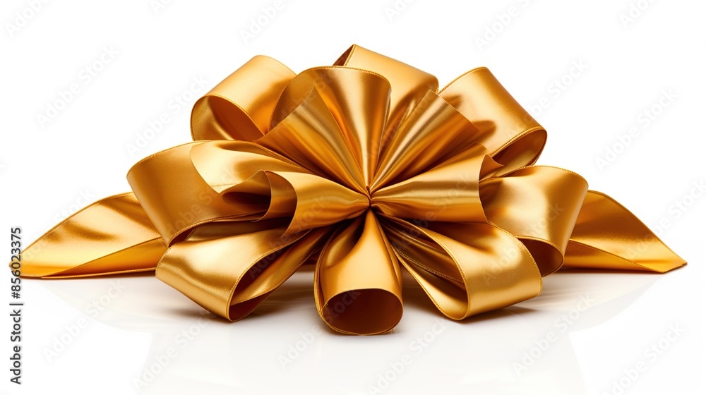 Canvas Prints golden bow isolated on white