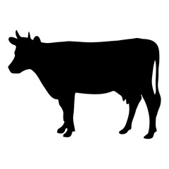 silhouette or illustration of a cow or buffalo