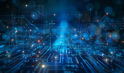 Obraz premium Digital background tech processes, neural networks, artificial intelligence, data transfer and encryption