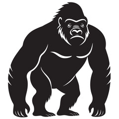 Fototapeta premium gorilla silhouettes vector illustration