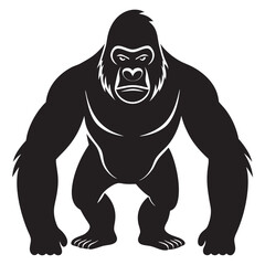 gorilla silhouettes vector illustration