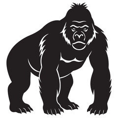 Fototapeta premium gorilla silhouettes vector illustration