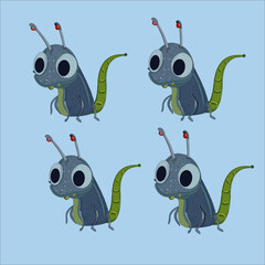 2d Game assets, character, enemy, snake, girl, boy