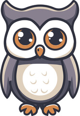 Cute cartoon vector owl