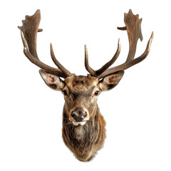 Naklejka premium deer head isolated on white