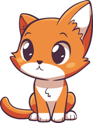 Cute cartoon vector Cat, Cute kitten