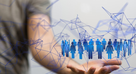  people network structure HR - Human resources management and recruitment