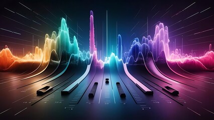 digital illustration of a music equalizer - 13