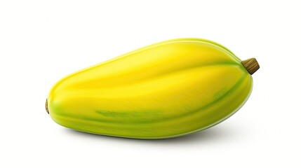 A 3D rendering of a yellow papaya. The papaya is a tropical fruit that is native to Central America.