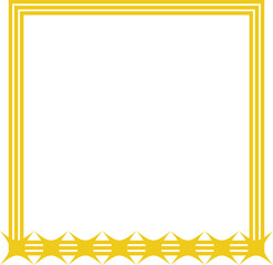 Yellow frame vector shape