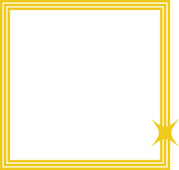 Yellow frame vector shape