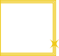 Yellow frame vector shape
