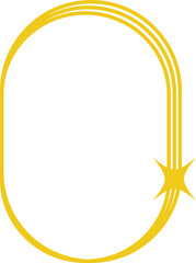 Yellow frame vector shape
