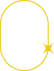 Obraz premium Yellow frame vector shape