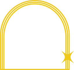 Yellow frame vector shape