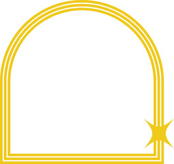 Yellow frame vector shape