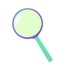 Magnifying glass, illustration without background.