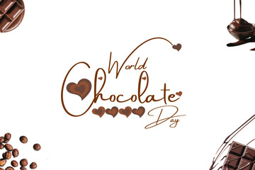 World chocolate day celebration design. A poster for world chocolate day. Png