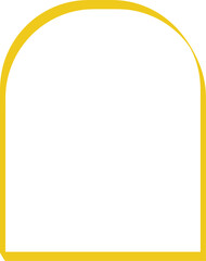 Yellow frame luxury vector shape
