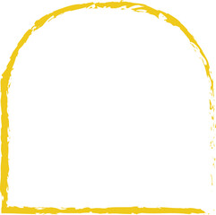 Yellow frame luxury vector shape