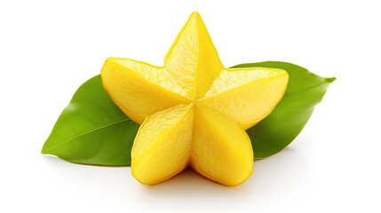 A beautiful close-up image of a starfruit. The fruit is ripe and juicy, with a sweet and slightly tart flavor.