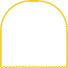 Yellow frame luxury vector shape