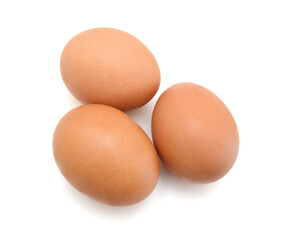 Eggs isolated on white background