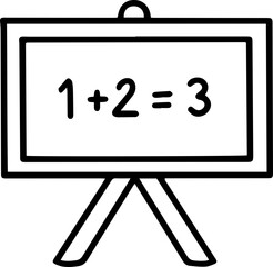 board school education cartoon line outline doodle icon
