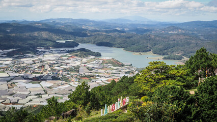 Fototapeta premium The landscape of Dalat in Central Vietnam