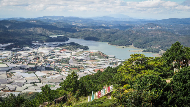 The landscape of Dalat in Central Vietnam