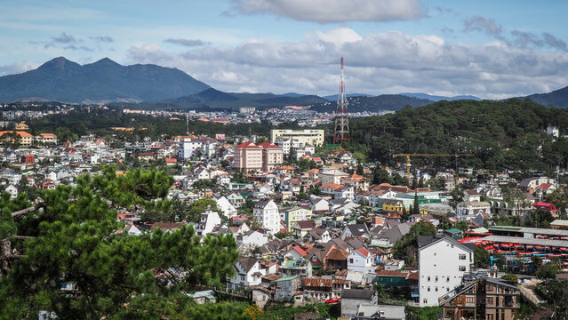 The landscape of Dalat in Central Vietnam