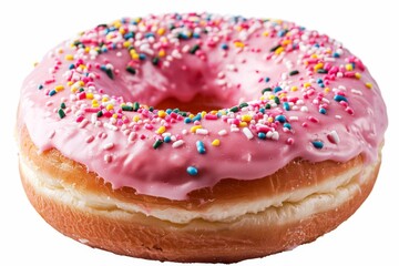 Pink Frosted Donut with Sprinkles
