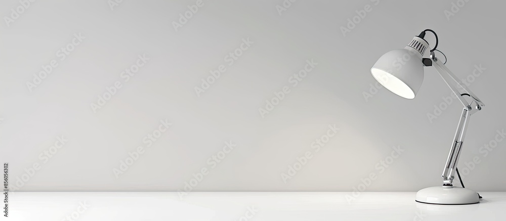 Poster Desk lamp with a power regulator set isolated on white background. with copy space image. Place for adding text or design