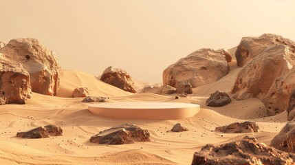 Golden Desert Platform for Product Display