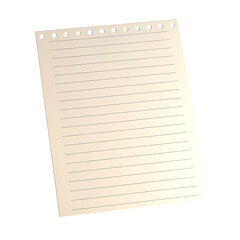 Beige Perforated Lined Paper Sheet