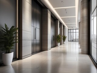 Mordern office with sunlight for background usage interior.