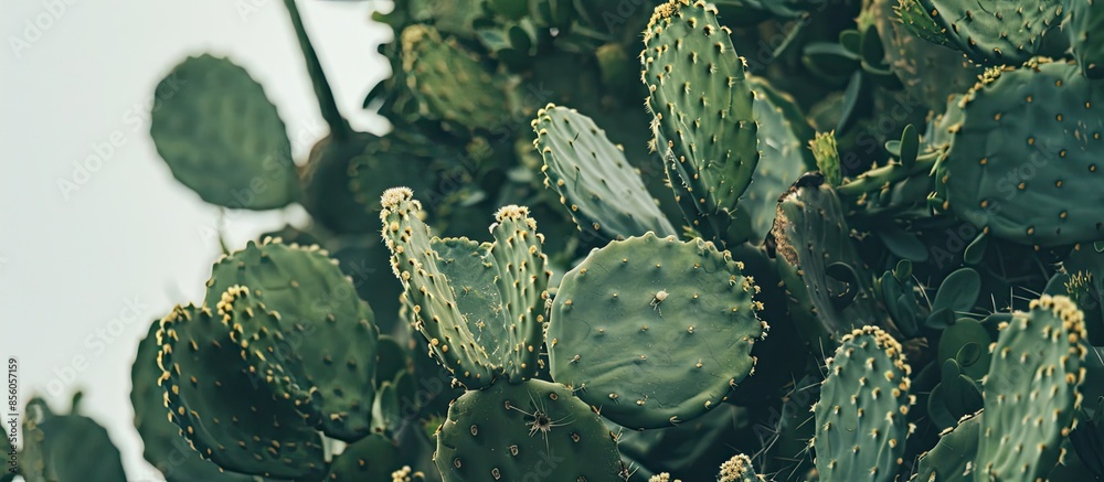 Poster Cactus. with copy space image. Place for adding text or design